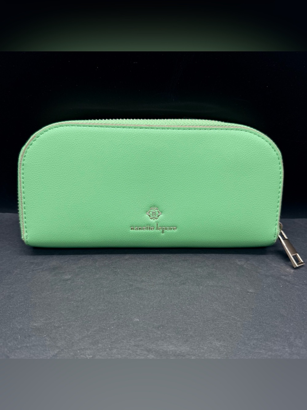 Nanette Lepore Green Zip Pouch Wallet